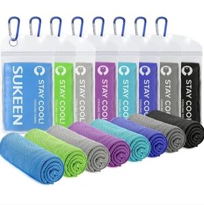 New Sukeen 8 Pack Cooling Towels 40"x12"